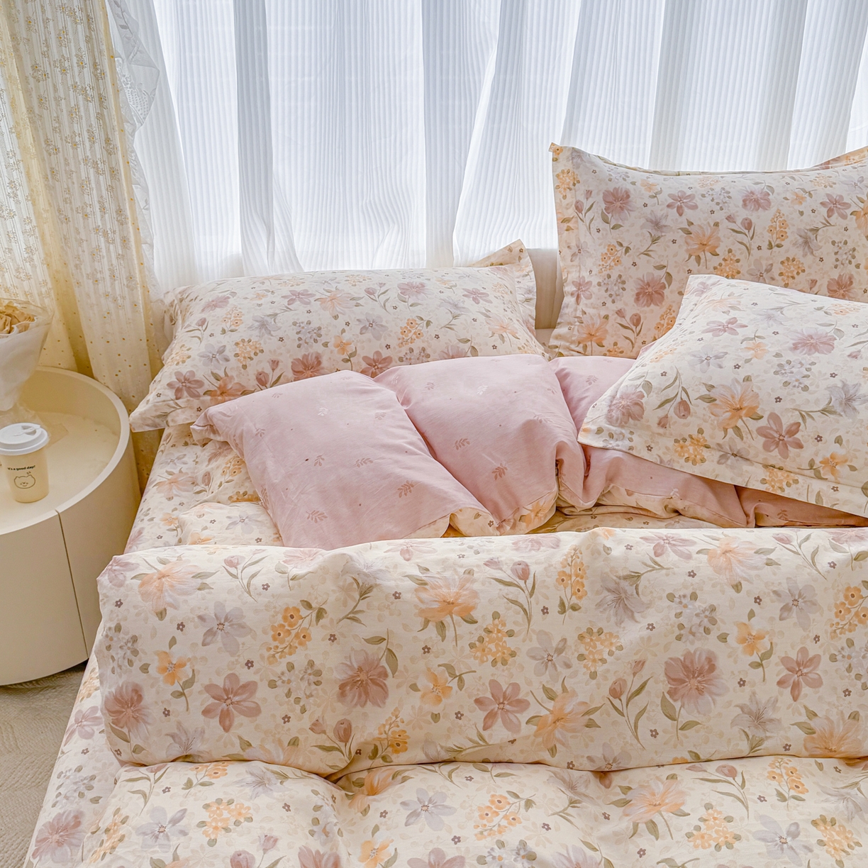 91家纺网 家纺一手货源 找家纺 安逸家纺 2026新款全棉纯棉印花12868系列-被套单件单被套 苏糖咖