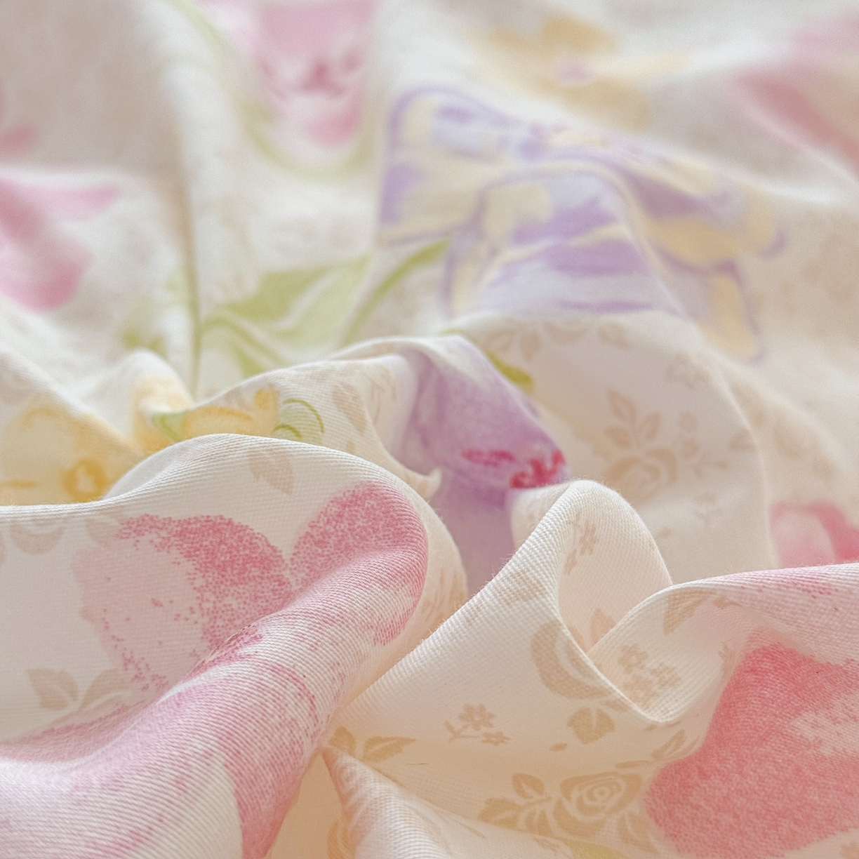 91家纺网 家纺一手货源 找家纺 安逸家纺 2026新款全棉纯棉印花12868系列-被套单件单被套 甜心花朵