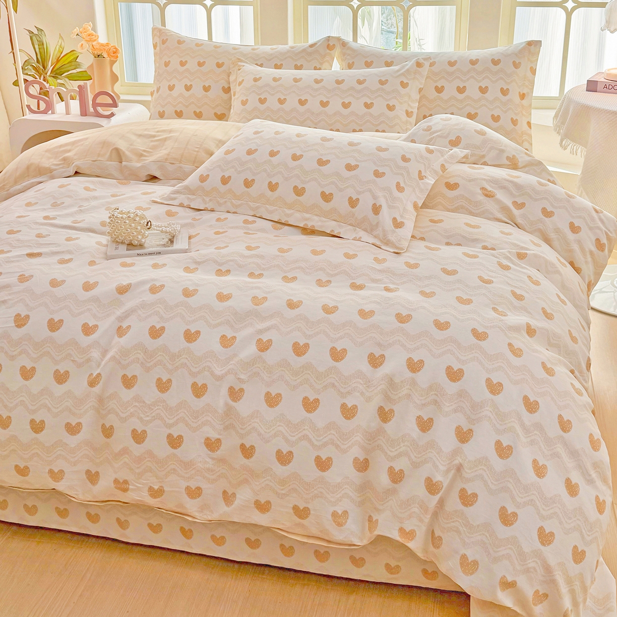 91家纺网 家纺一手货源 找家纺 安逸家纺 2026新款全棉纯棉印花12868系列-被套单件单被套 心动旋律