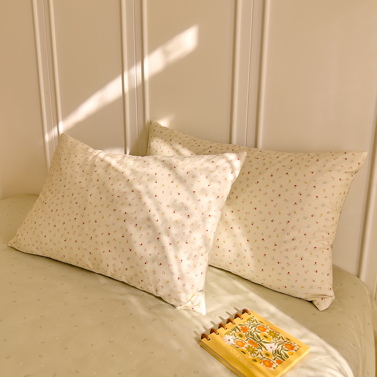 91家纺网 家纺一手货源 找家纺 DoDo 兜兜 2026新款全棉纯棉小碎花单枕套枕套单件单品枕套（可定做尺寸） 春之约-绿