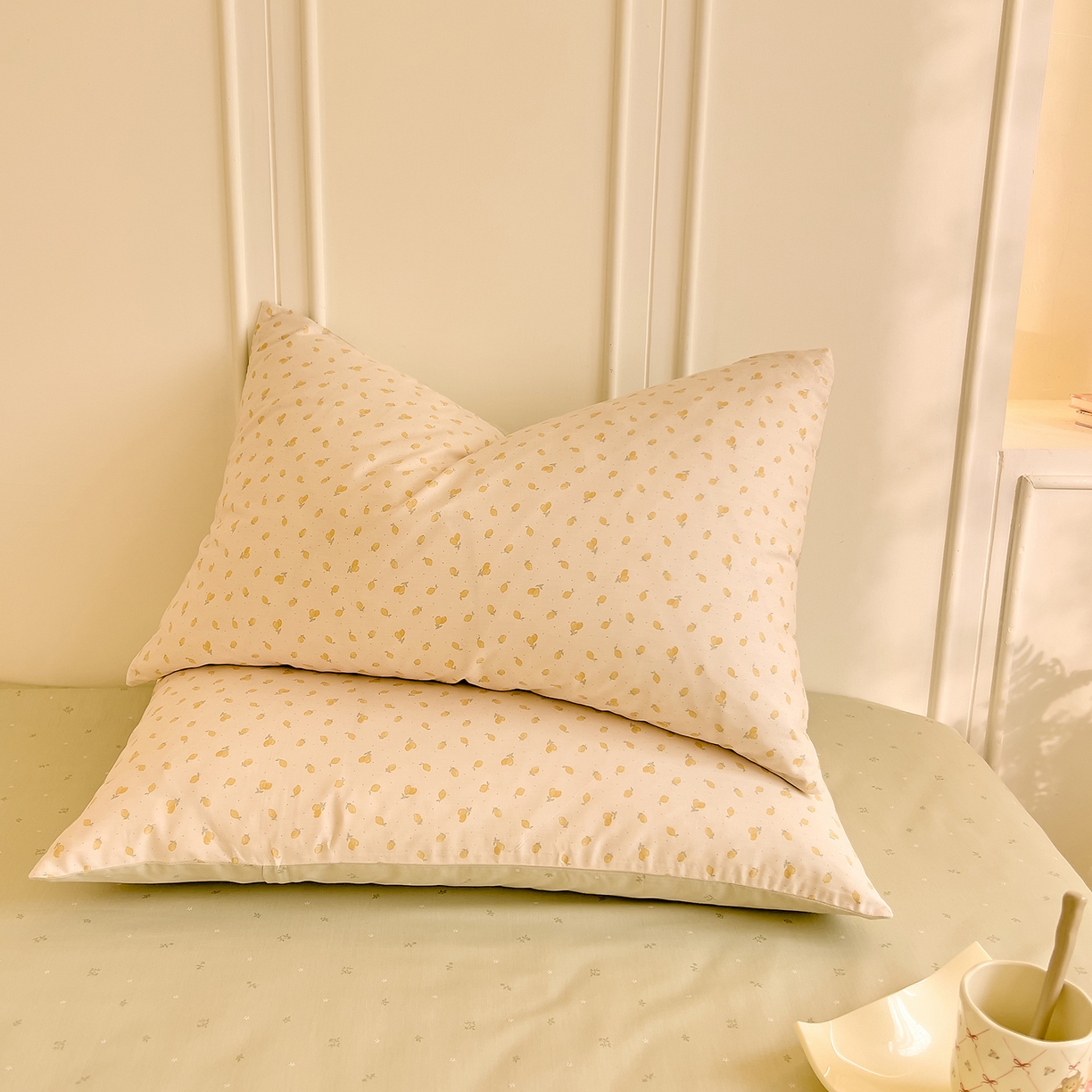 DoDo 兜兜 2026新款全棉纯棉小碎花单枕套枕套单件单品枕套（可定做尺寸） 柠檬蜜茶