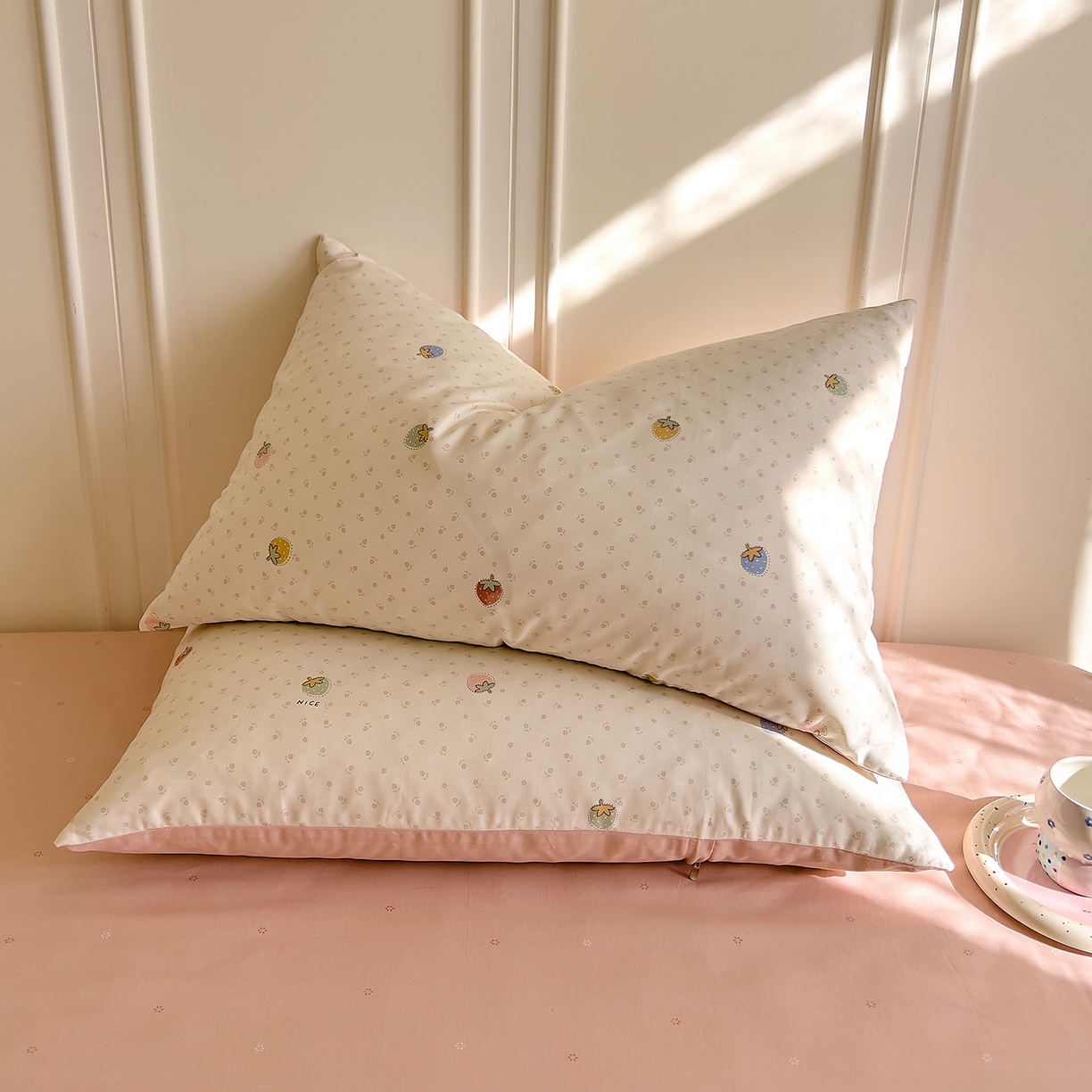 DoDo 兜兜 2026新款全棉纯棉小碎花单枕套枕套单件单品枕套（可定做尺寸） 草莓谷