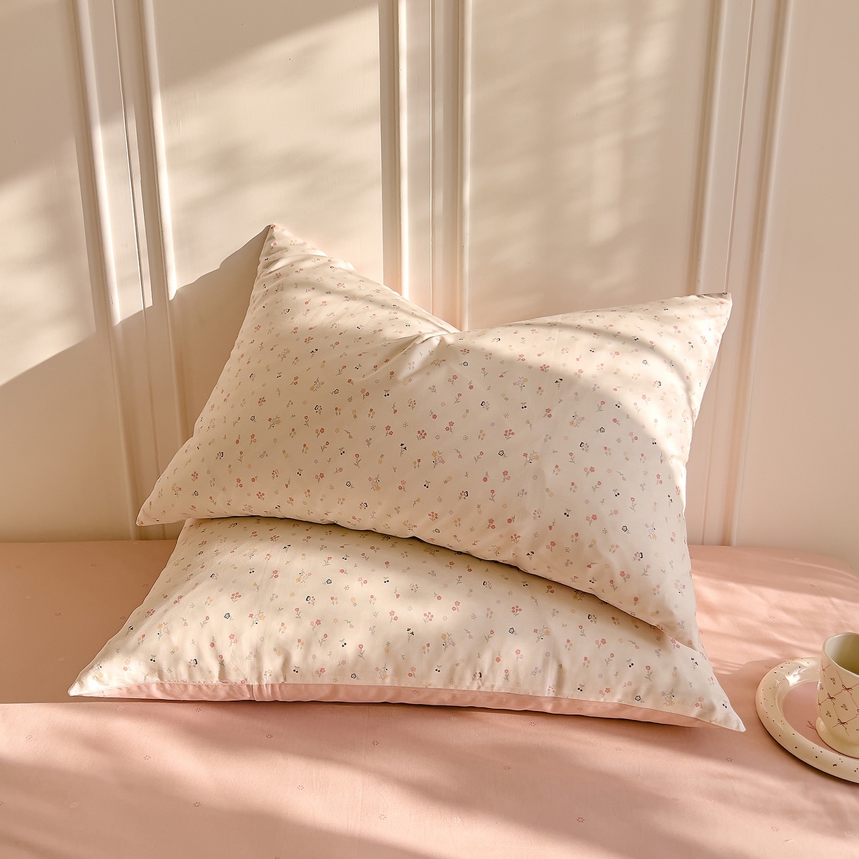 DoDo 兜兜 2026新款全棉纯棉小碎花单枕套枕套单件单品枕套（可定做尺寸） 春之约-粉