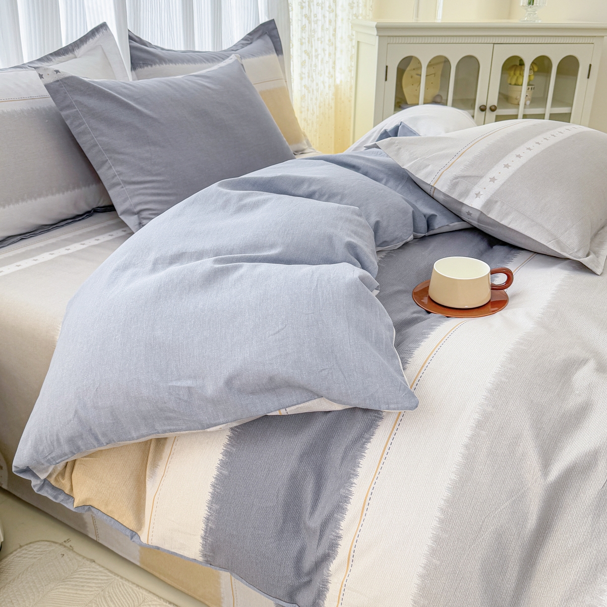 91家纺网 家纺一手货源 找家纺 安逸家纺 2026新款全棉纯棉印花12868系列-被套单件单被套 星辰大海