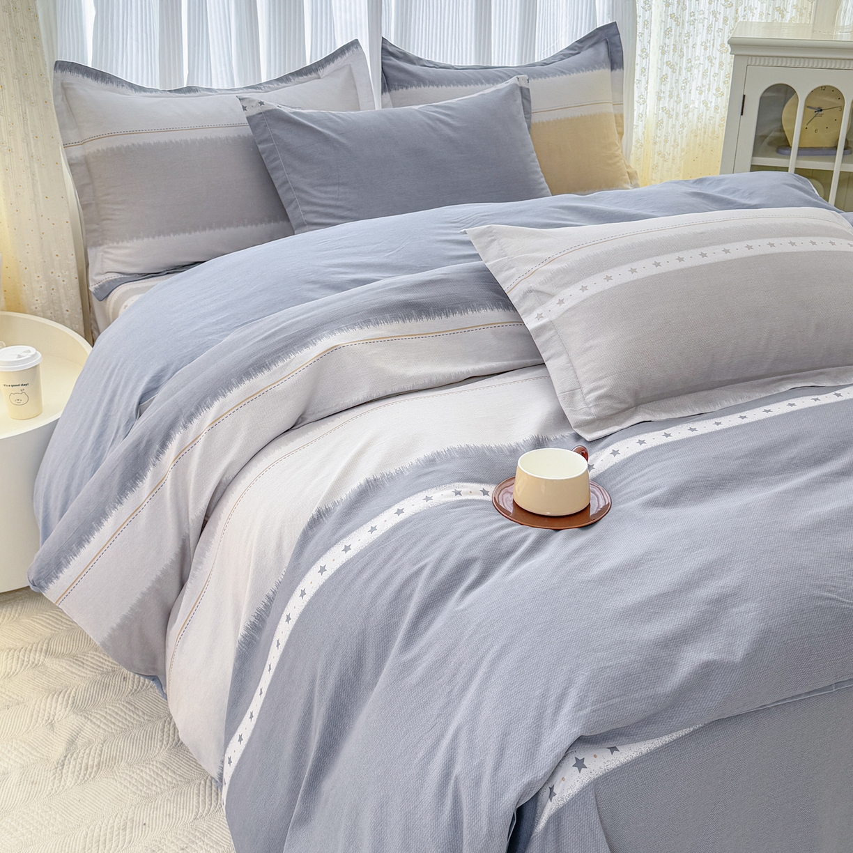 91家纺网 家纺一手货源 找家纺 安逸家纺 2026新款全棉纯棉印花12868系列-被套单件单被套 星辰大海