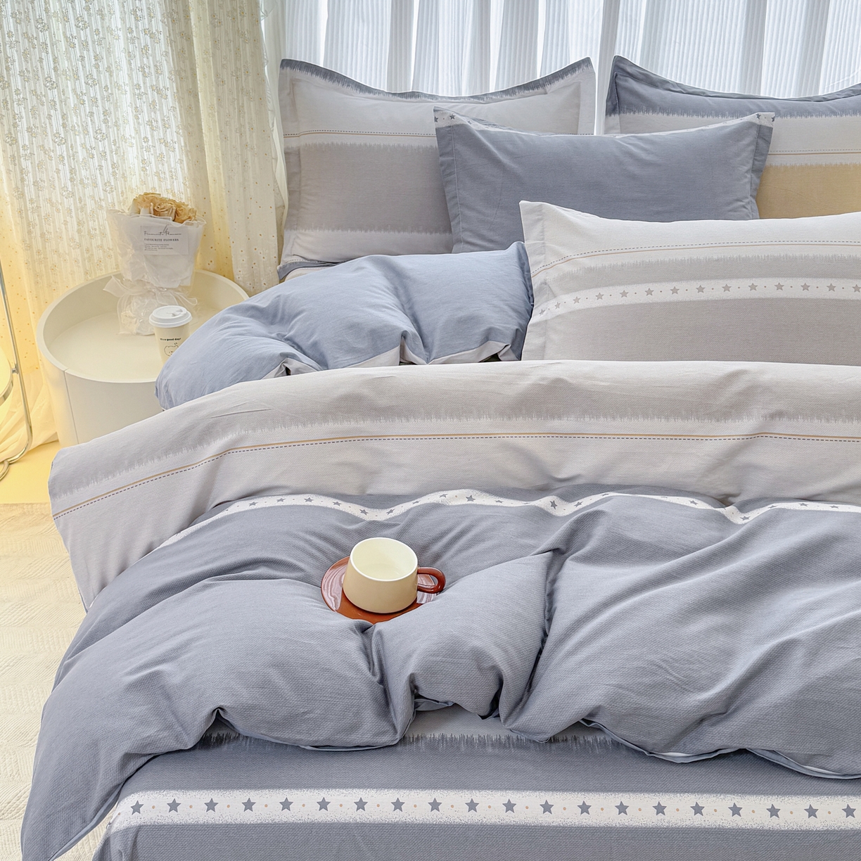 91家纺网 家纺一手货源 找家纺 安逸家纺 2026新款全棉纯棉印花12868系列-被套单件单被套 星辰大海