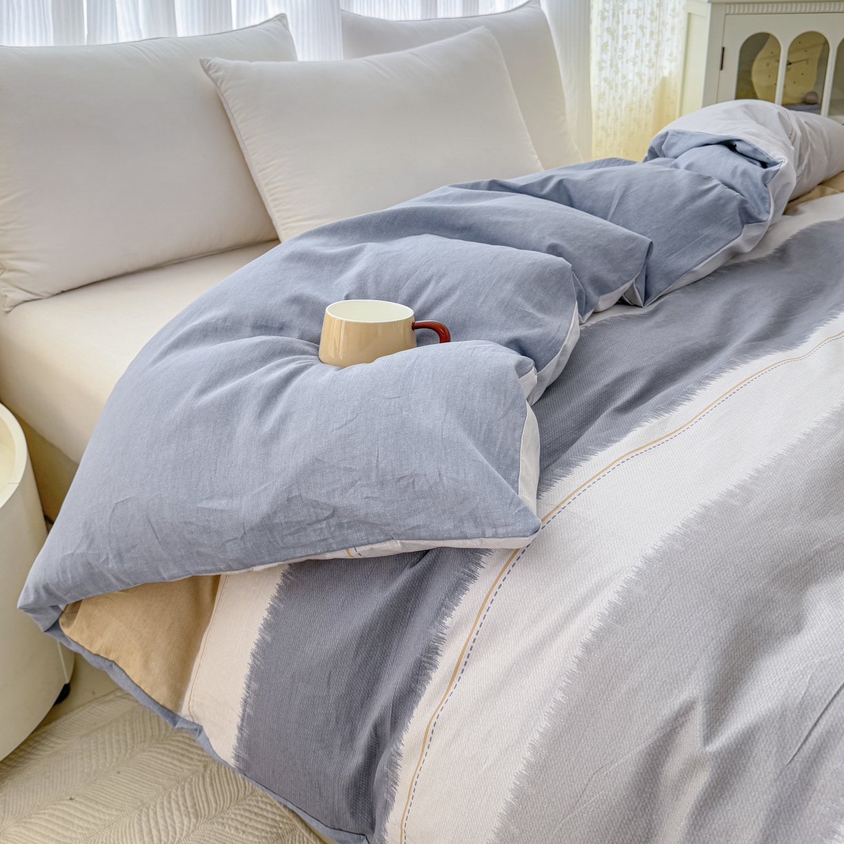 91家纺网 家纺一手货源 找家纺 安逸家纺 2026新款全棉纯棉印花12868系列-被套单件单被套 星辰大海