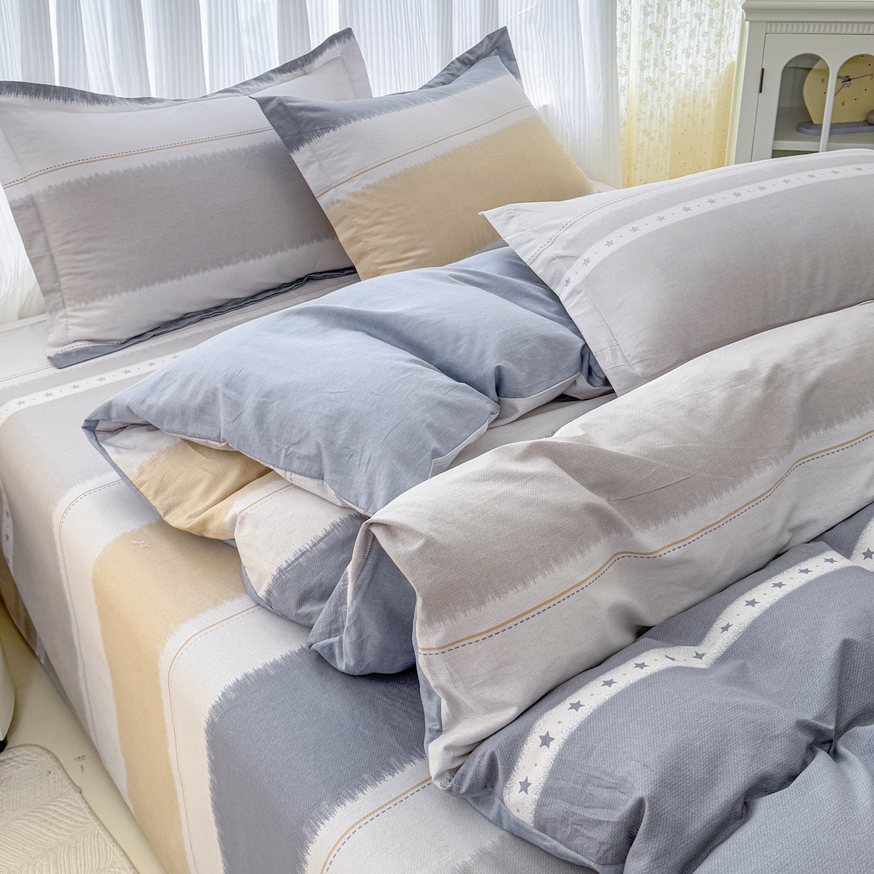 91家纺网 家纺一手货源 找家纺 安逸家纺 2026新款全棉纯棉印花12868系列-被套单件单被套 星辰大海