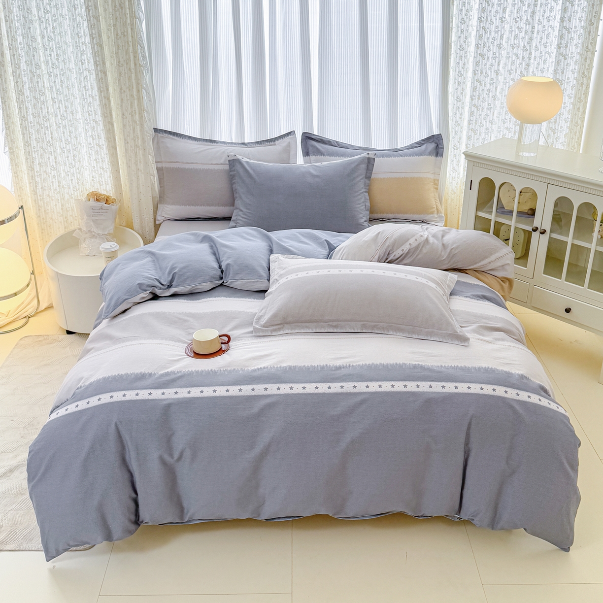 91家纺网 家纺一手货源 找家纺 安逸家纺 2026新款全棉纯棉印花12868系列-被套单件单被套 星辰大海