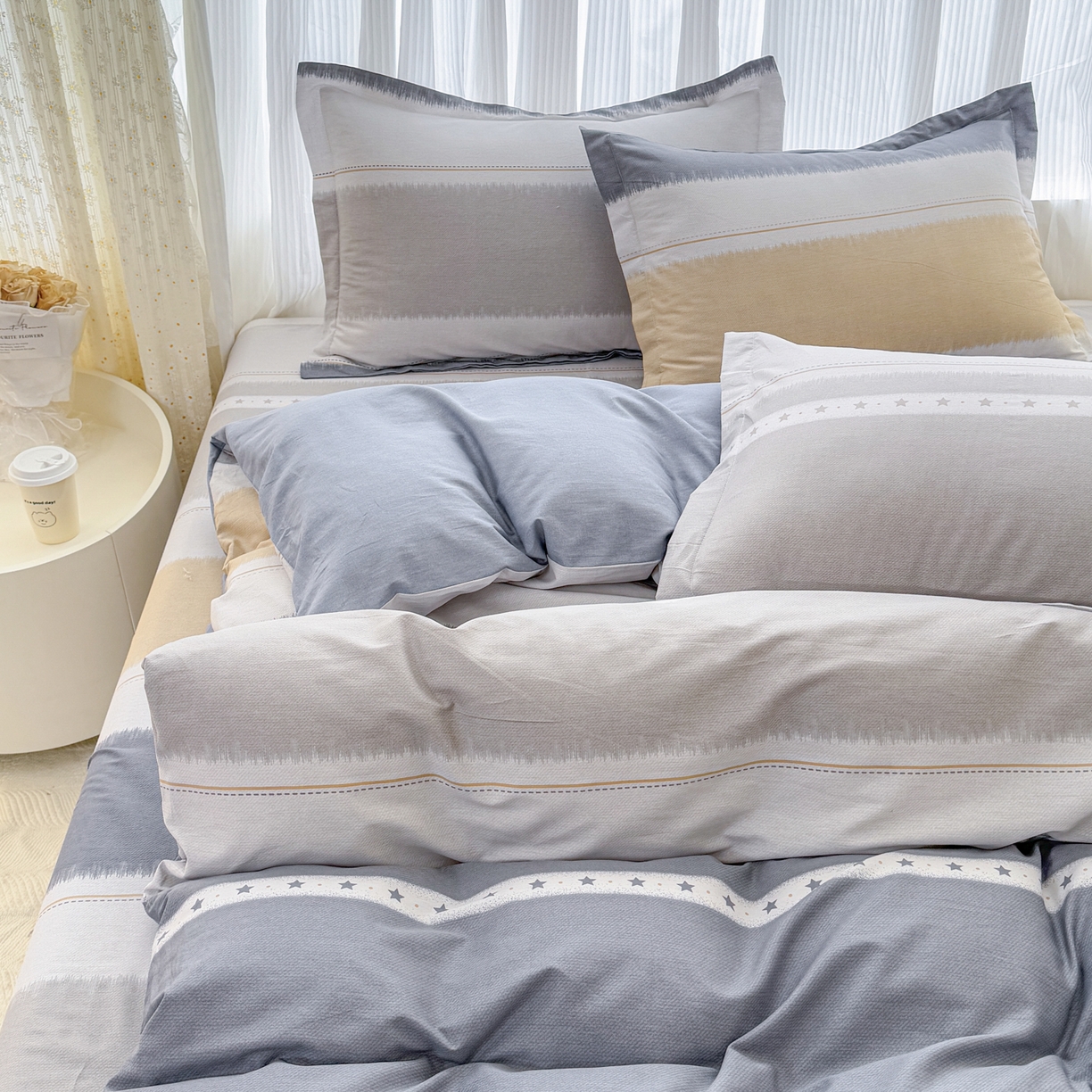 91家纺网 家纺一手货源 找家纺 安逸家纺 2026新款全棉纯棉印花12868系列-被套单件单被套 星辰大海