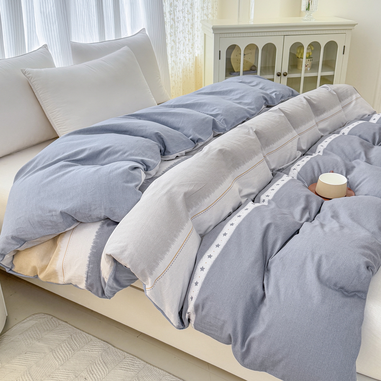 91家纺网 家纺一手货源 找家纺 安逸家纺 2026新款全棉纯棉印花12868系列-被套单件单被套 星辰大海