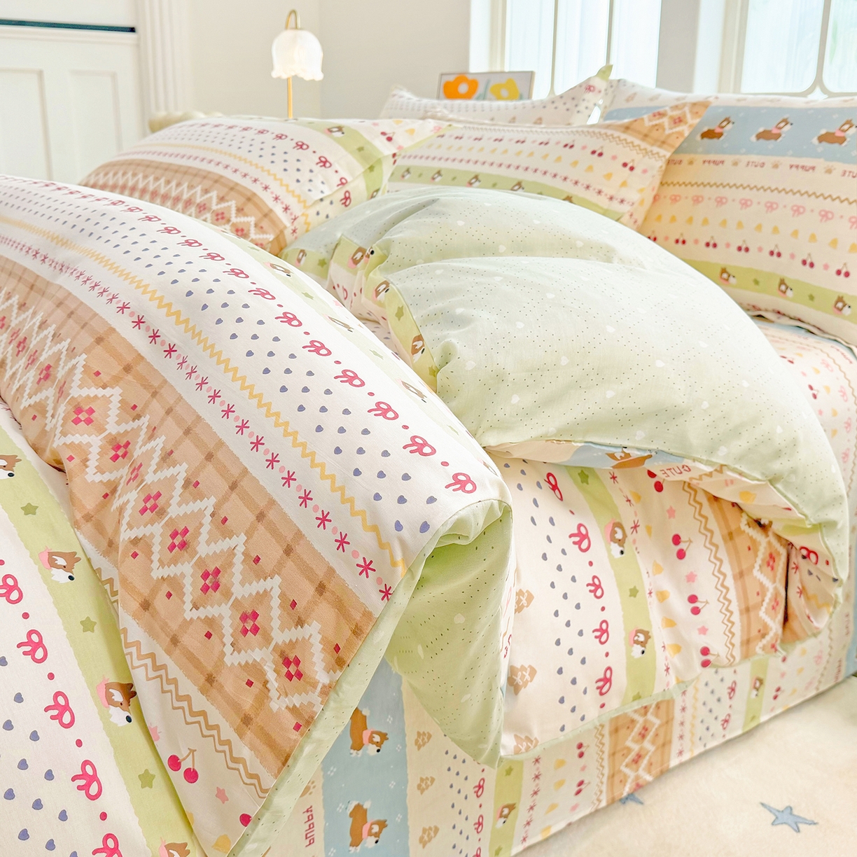 91家纺网 家纺一手货源 找家纺 安逸家纺 2026新款全棉纯棉印花12868系列-被套单件单被套 雪哈汪