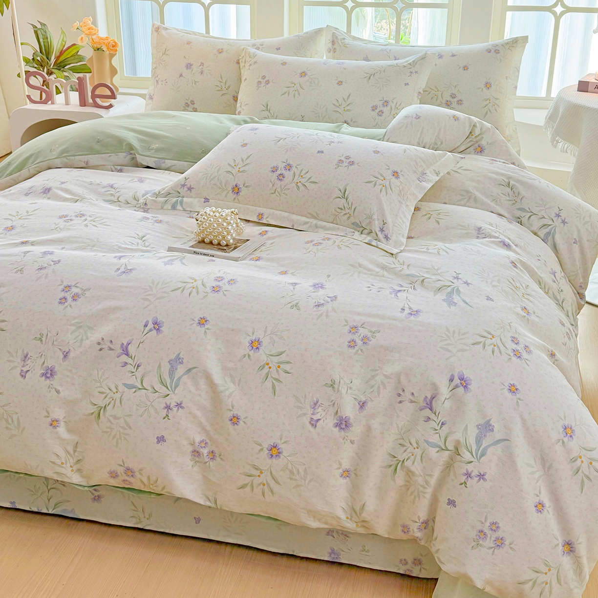 91家纺网 家纺一手货源 找家纺 安逸家纺 2026新款全棉纯棉印花12868系列-被套单件单被套 幽兰花梦