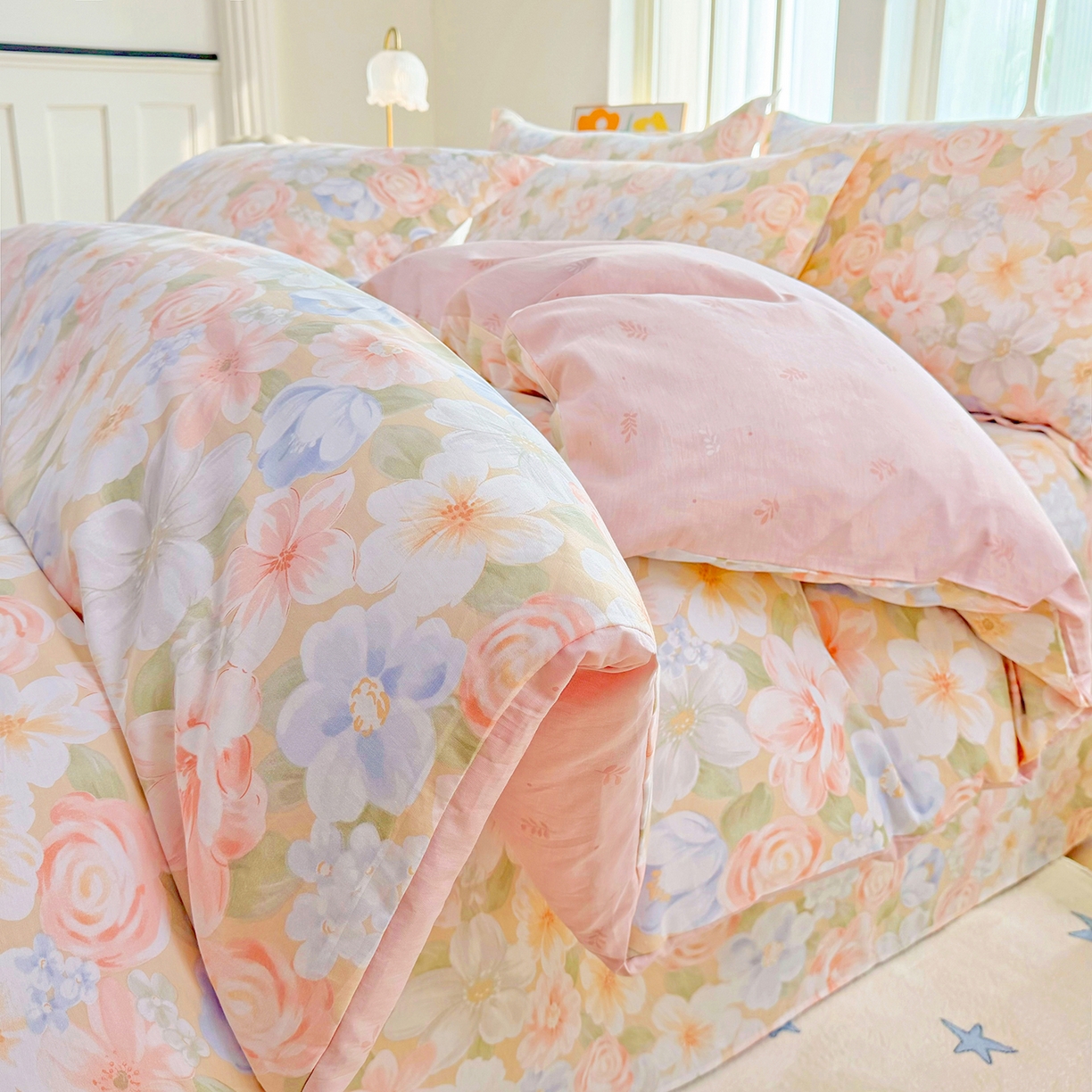 91家纺网 家纺一手货源 找家纺 安逸家纺 2026新款全棉纯棉印花12868系列-被套单件单被套 釉色浮光