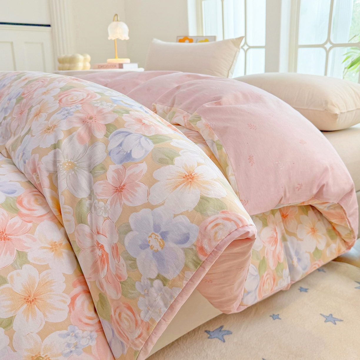 91家纺网 家纺一手货源 找家纺 安逸家纺 2026新款全棉纯棉印花12868系列-被套单件单被套 釉色浮光