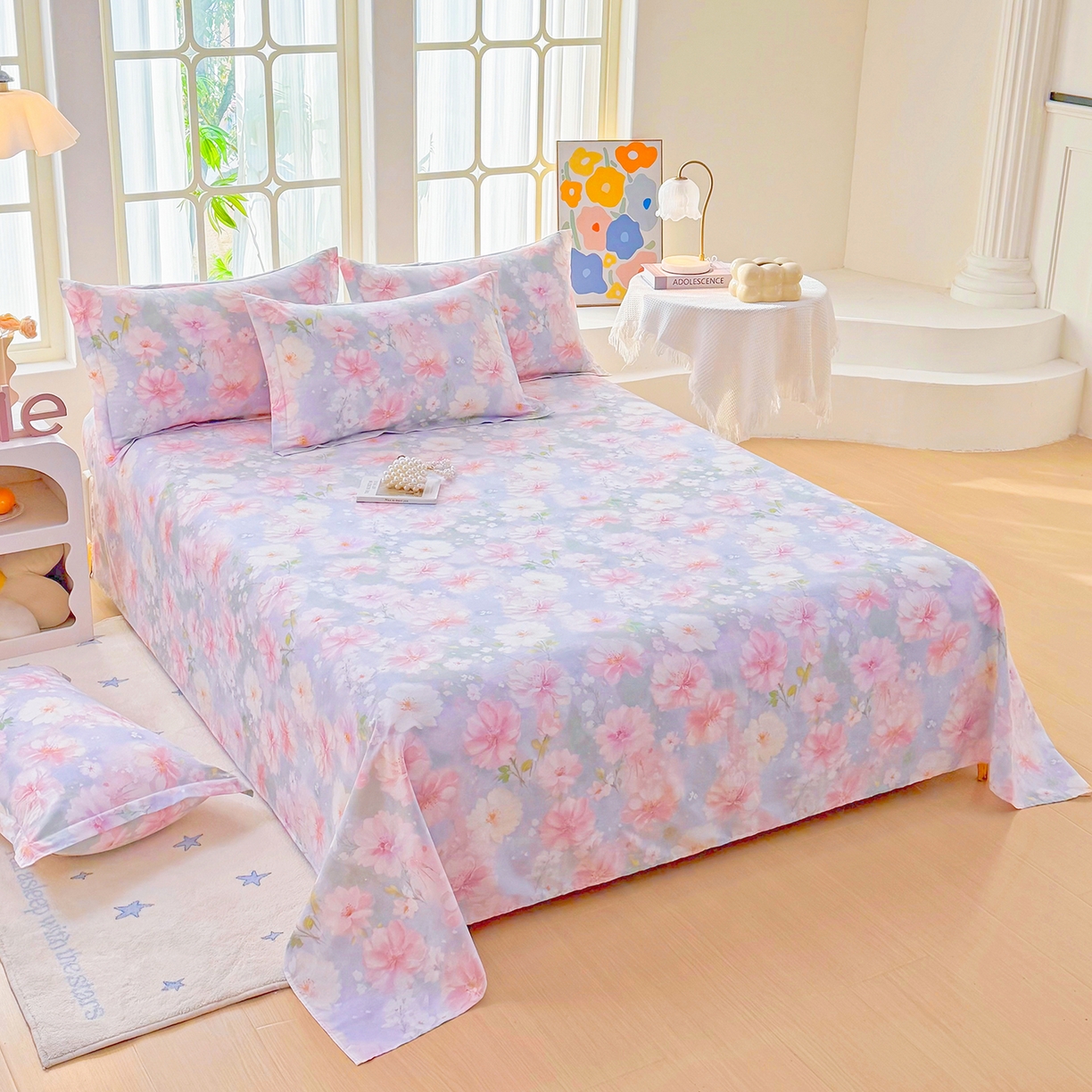 91家纺网 家纺一手货源 找家纺 （总）安逸家纺 2026新款全棉纯棉印花12868系列-床单单件单床单