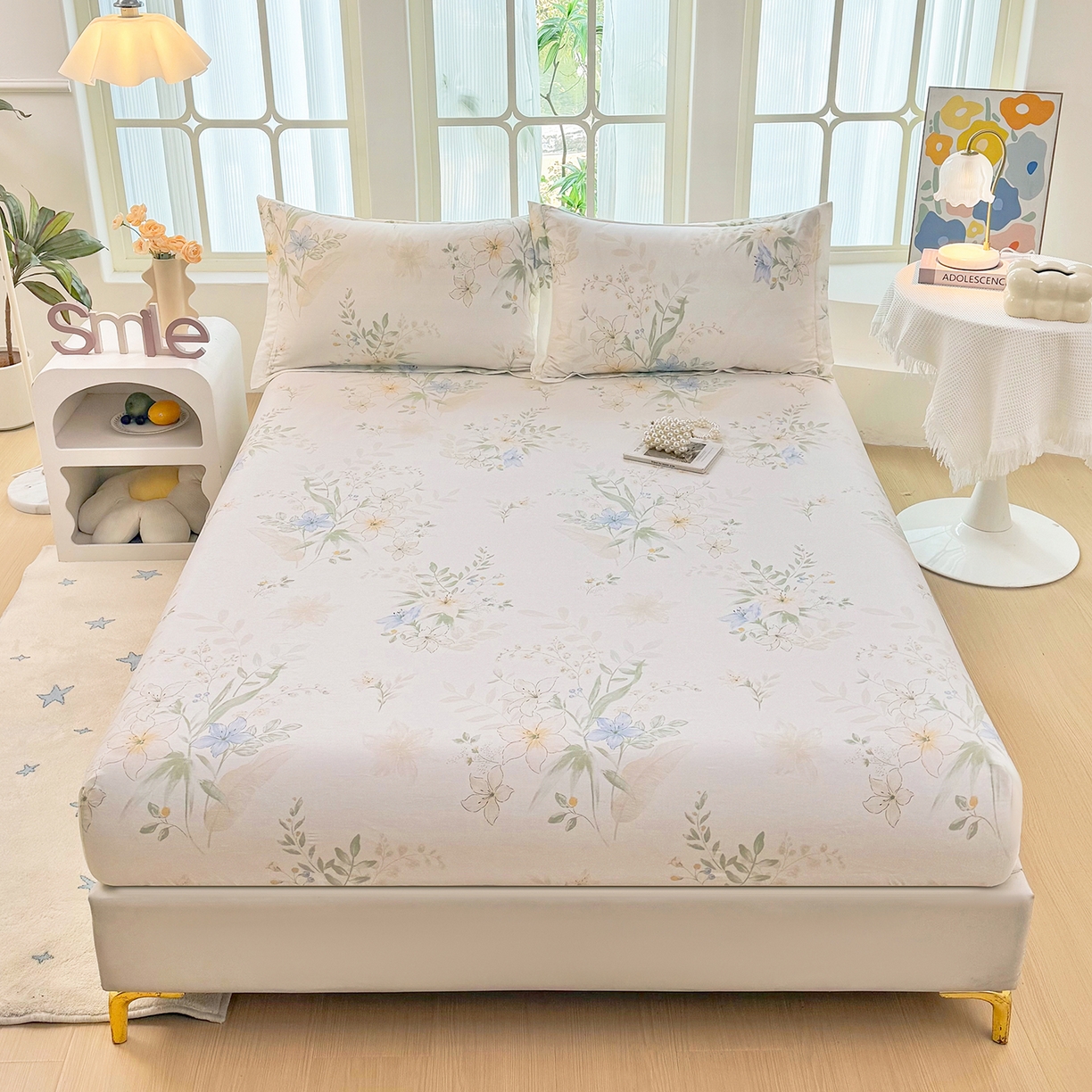 91家纺网 家纺一手货源 找家纺 （总）安逸家纺 2026新款全棉纯棉印花12868系列-床笠单件单床笠