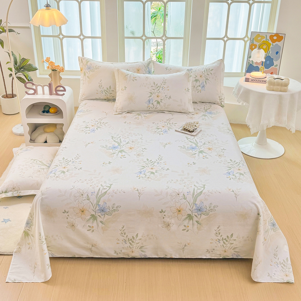 安逸家纺 2026新款全棉纯棉印花12868系列-床单单件单床单 格拉花园