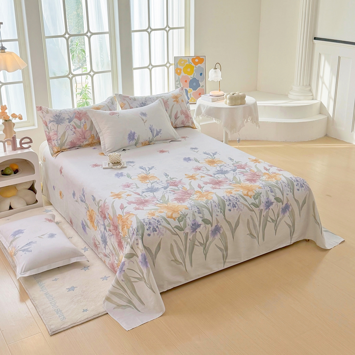 91家纺网 家纺一手货源 找家纺 安逸家纺 2026新款全棉纯棉印花12868系列-床单单件单床单 桂馥兰香