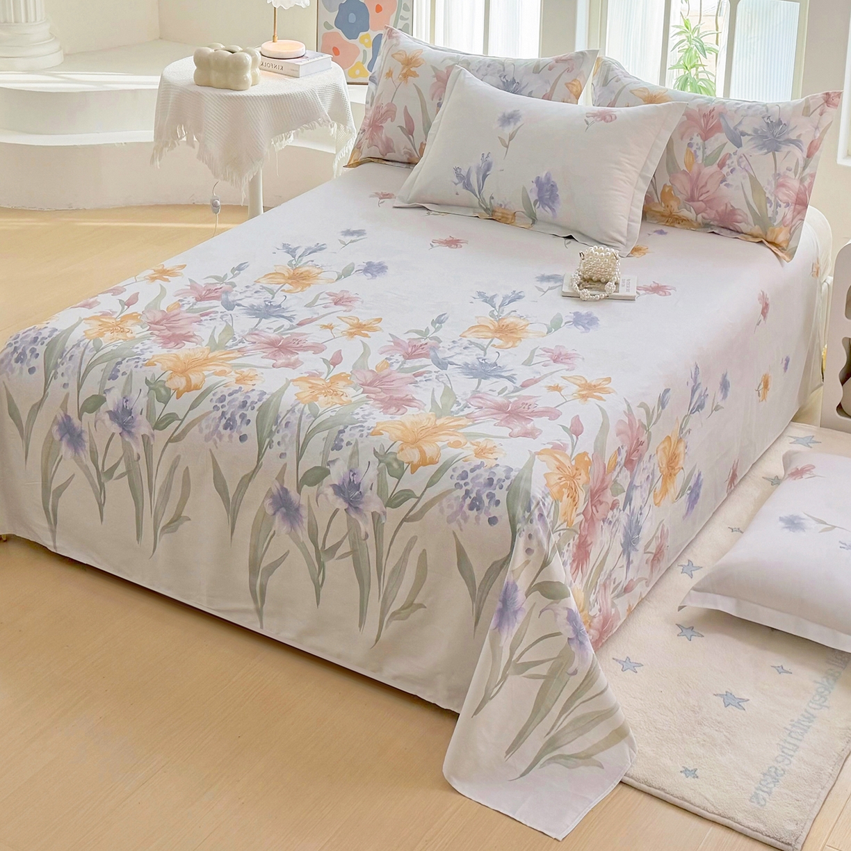 91家纺网 家纺一手货源 找家纺 安逸家纺 2026新款全棉纯棉印花12868系列-床单单件单床单 桂馥兰香