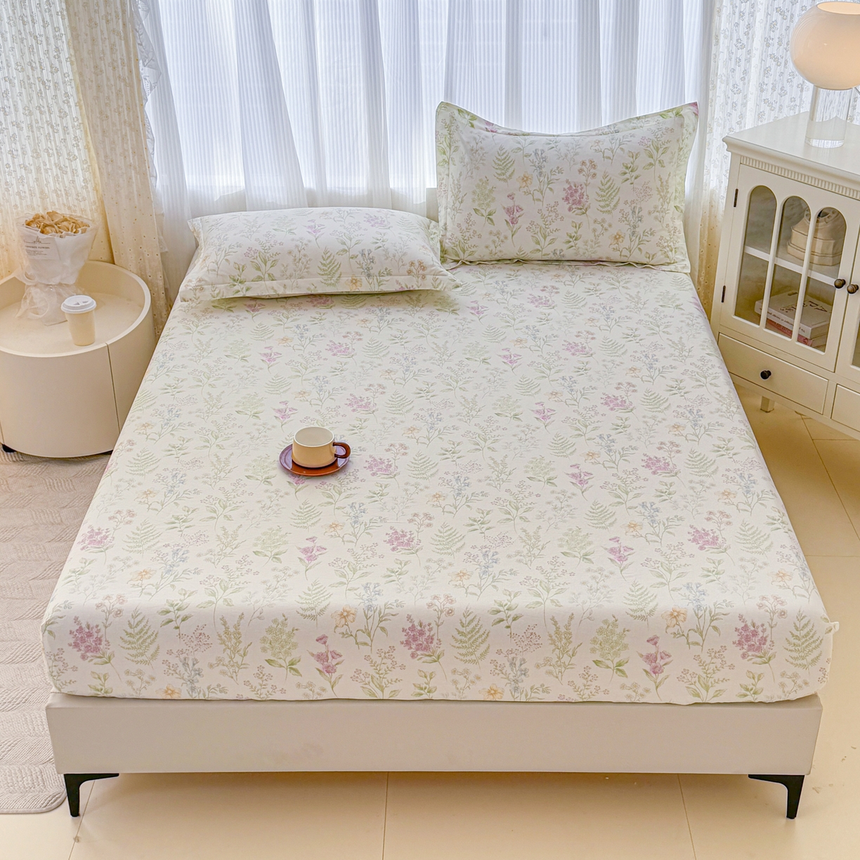 安逸家纺 2026新款全棉纯棉印花12868系列-床笠单件单床笠 花田妙语