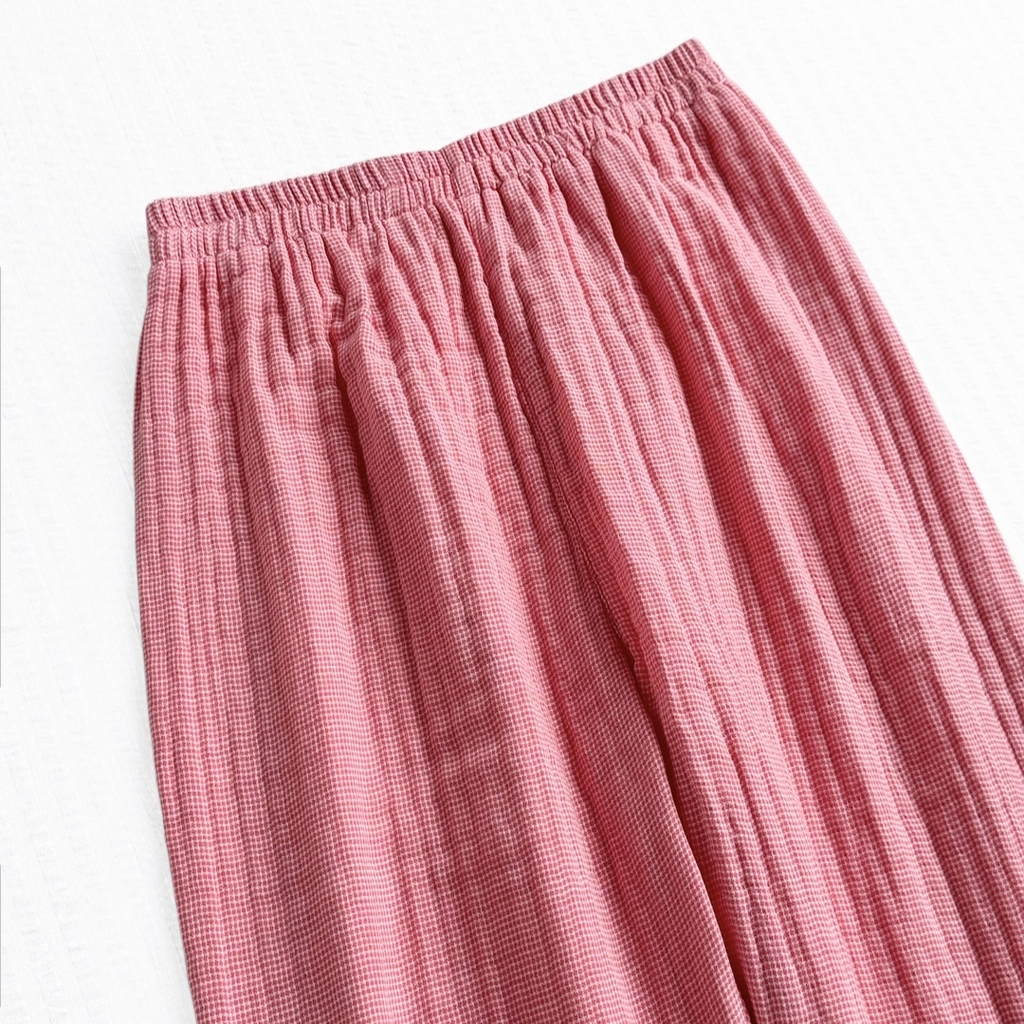 91家纺网 家纺一手货源 找家纺 （总）仰望棉麻双层纱供应链 2026新款糖果四层纱睡衣全棉色织精梳赛罗精密纺