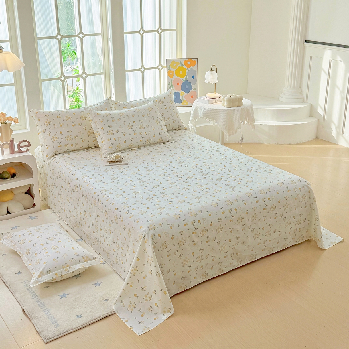 91家纺网 家纺一手货源 找家纺 安逸家纺 2026新款全棉纯棉印花12868系列-床单单件单床单 蕾拉果园