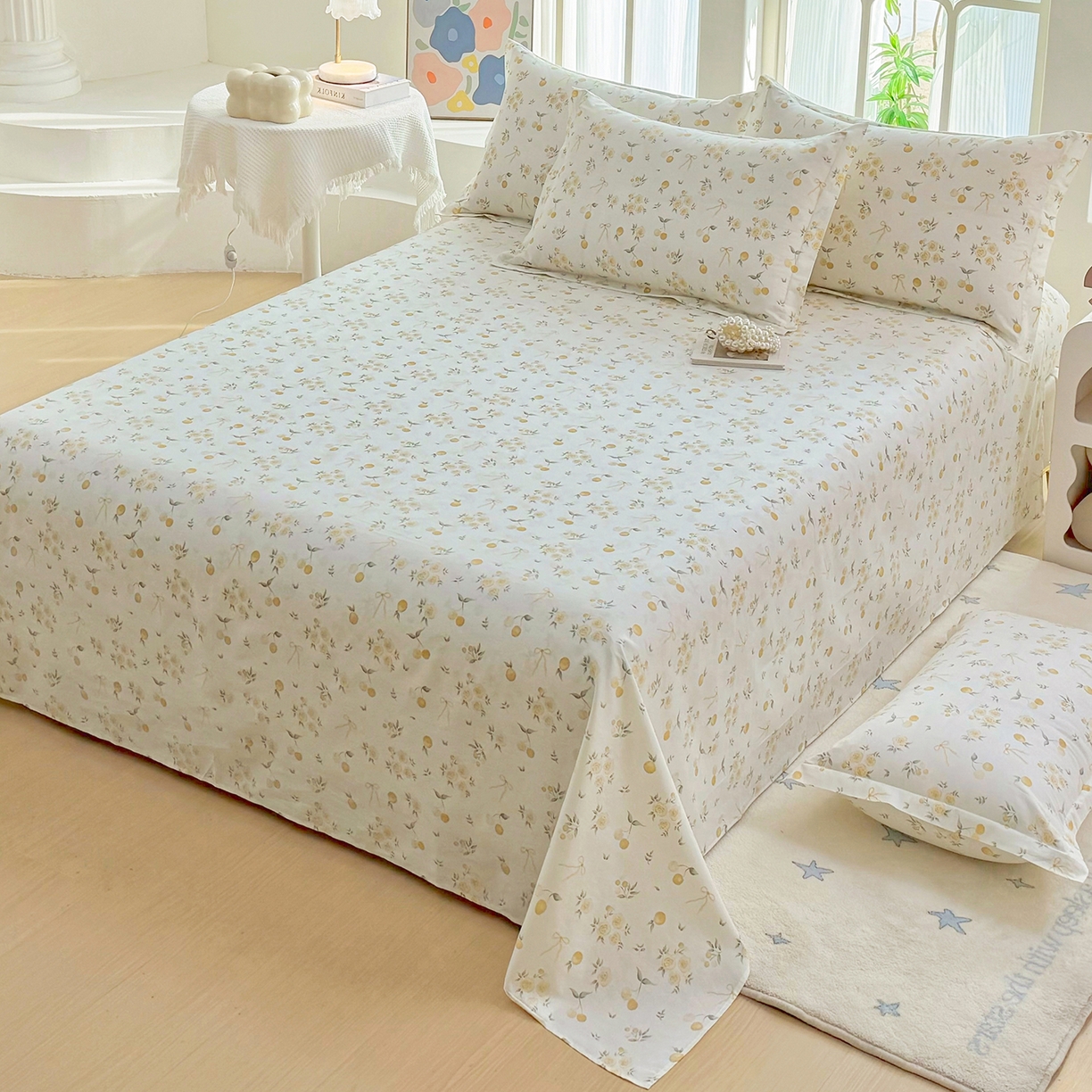 91家纺网 家纺一手货源 找家纺 安逸家纺 2026新款全棉纯棉印花12868系列-床单单件单床单 蕾拉果园