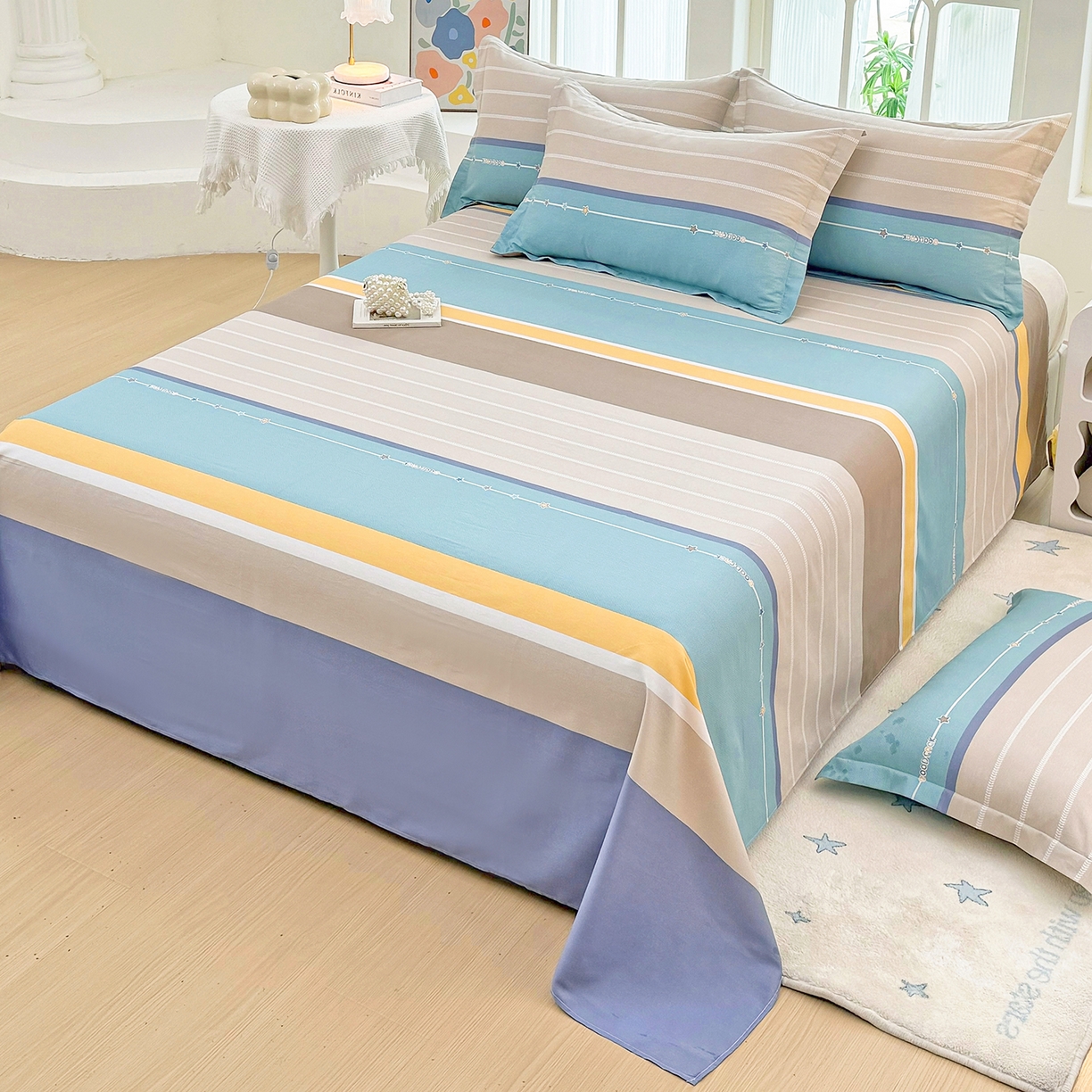 91家纺网 家纺一手货源 找家纺 安逸家纺 2026新款全棉纯棉印花12868系列-床单单件单床单 米兰印象