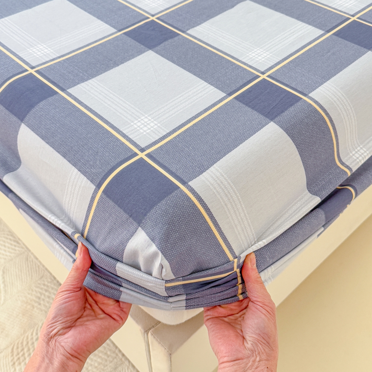 91家纺网 家纺一手货源 找家纺 安逸家纺 2026新款全棉纯棉印花12868系列-床笠单件单床笠 梦幻格