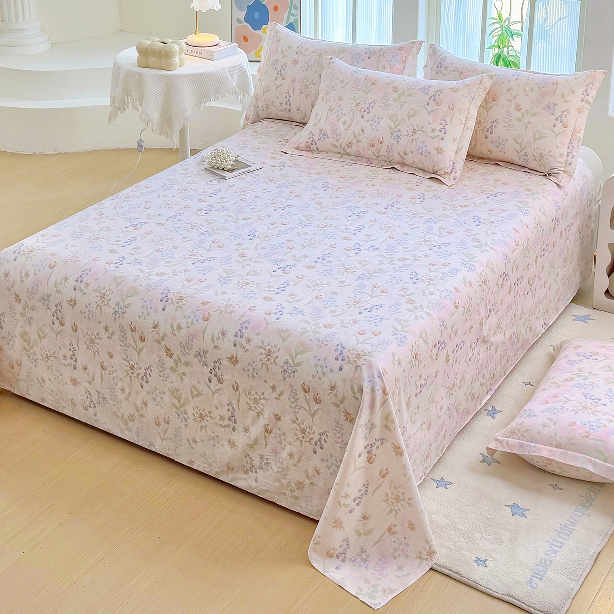 91家纺网 家纺一手货源 找家纺 安逸家纺 2026新款全棉纯棉印花12868系列-床单单件单床单 微风徐徐