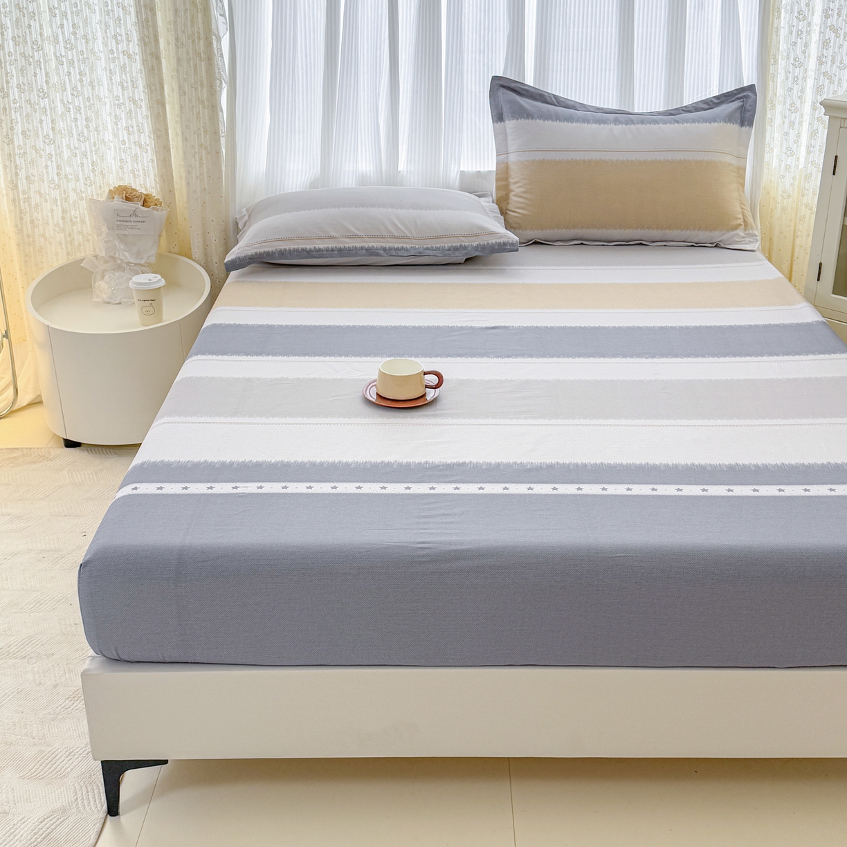 91家纺网 家纺一手货源 找家纺 安逸家纺 2026新款全棉纯棉印花12868系列-床笠单件单床笠 星辰大海