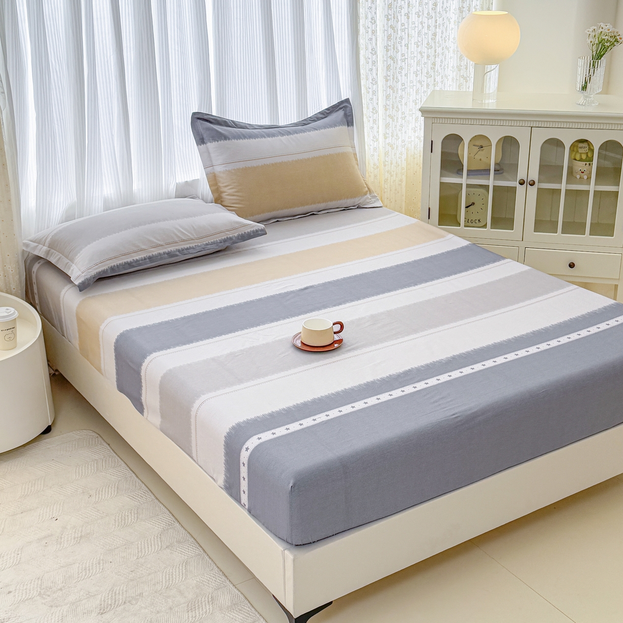 91家纺网 家纺一手货源 找家纺 安逸家纺 2026新款全棉纯棉印花12868系列-床笠单件单床笠 星辰大海