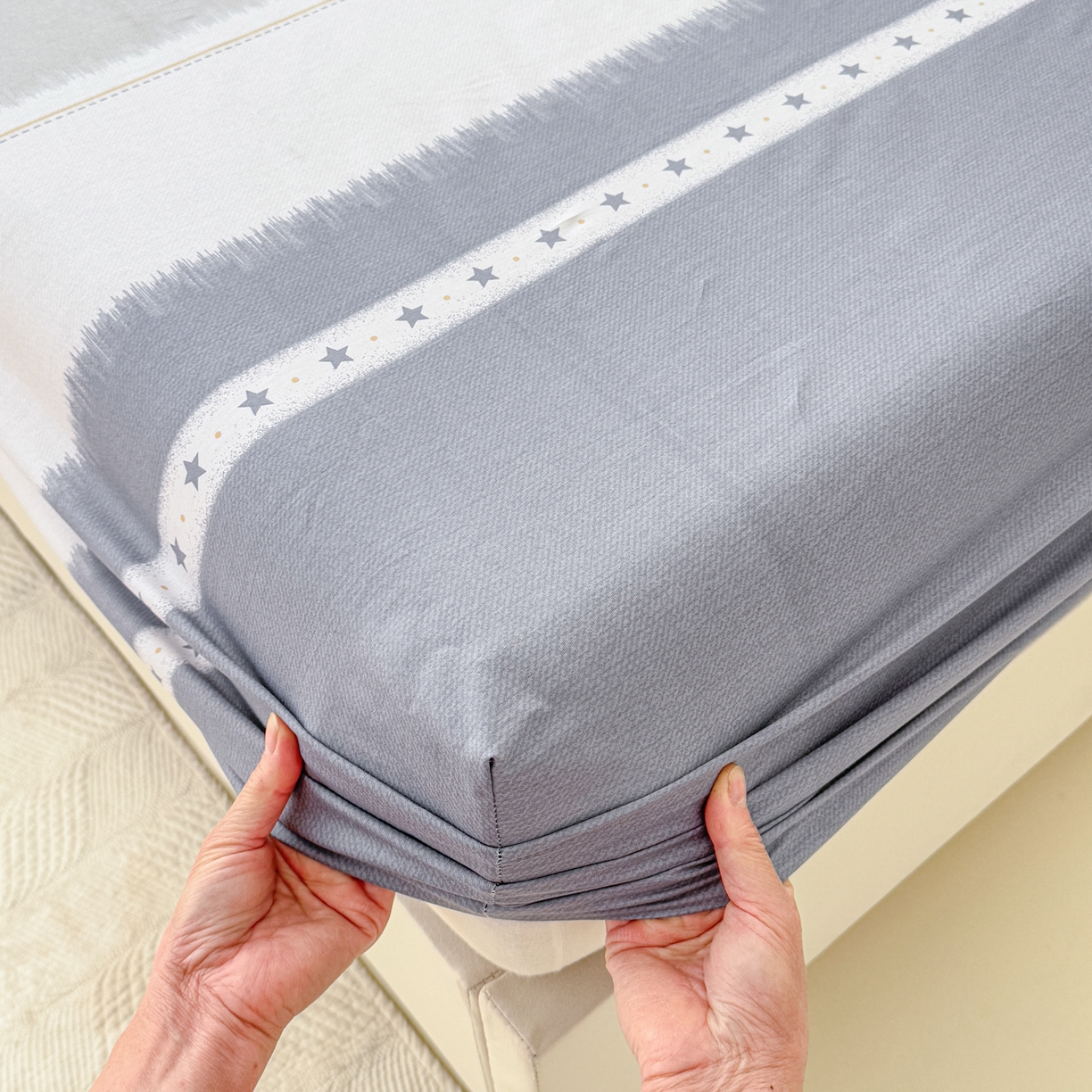 91家纺网 家纺一手货源 找家纺 安逸家纺 2026新款全棉纯棉印花12868系列-床笠单件单床笠 星辰大海