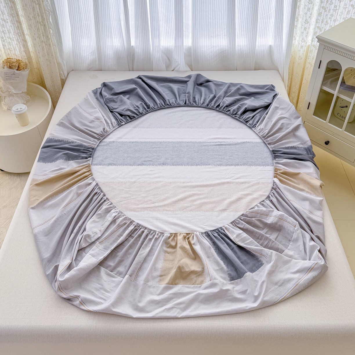 91家纺网 家纺一手货源 找家纺 安逸家纺 2026新款全棉纯棉印花12868系列-床笠单件单床笠 星辰大海