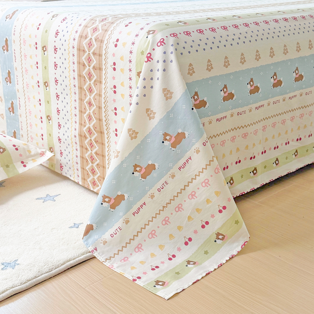 91家纺网 家纺一手货源 找家纺 安逸家纺 2026新款全棉纯棉印花12868系列-床单单件单床单 雪哈汪