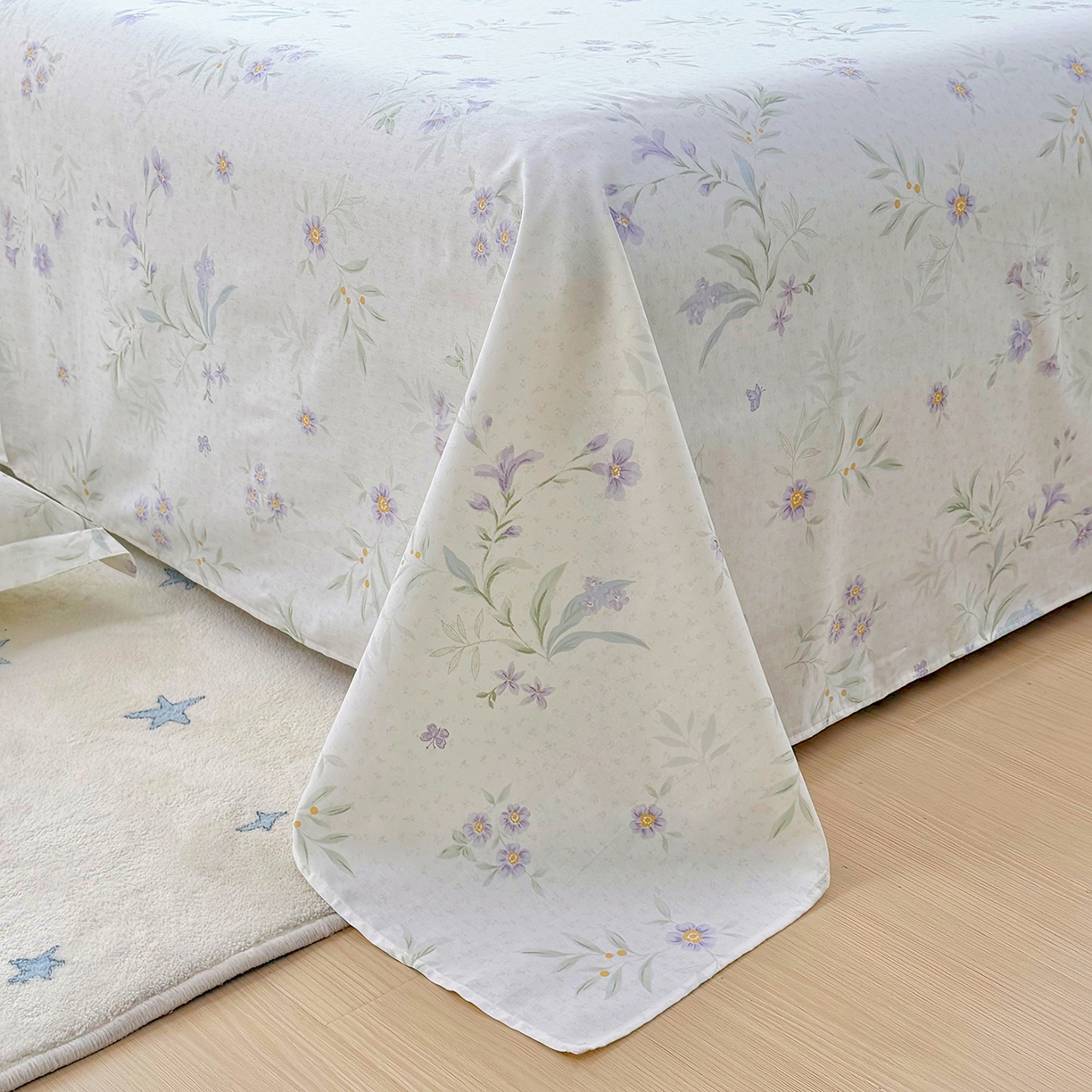 91家纺网 家纺一手货源 找家纺 安逸家纺 2026新款全棉纯棉印花12868系列-床单单件单床单 幽兰花梦