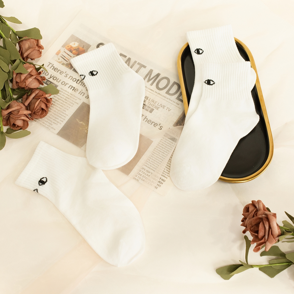 91家纺网 家纺一手货源 找家纺 （总）松色家居 2026新款福利款混纺棉男女袜子