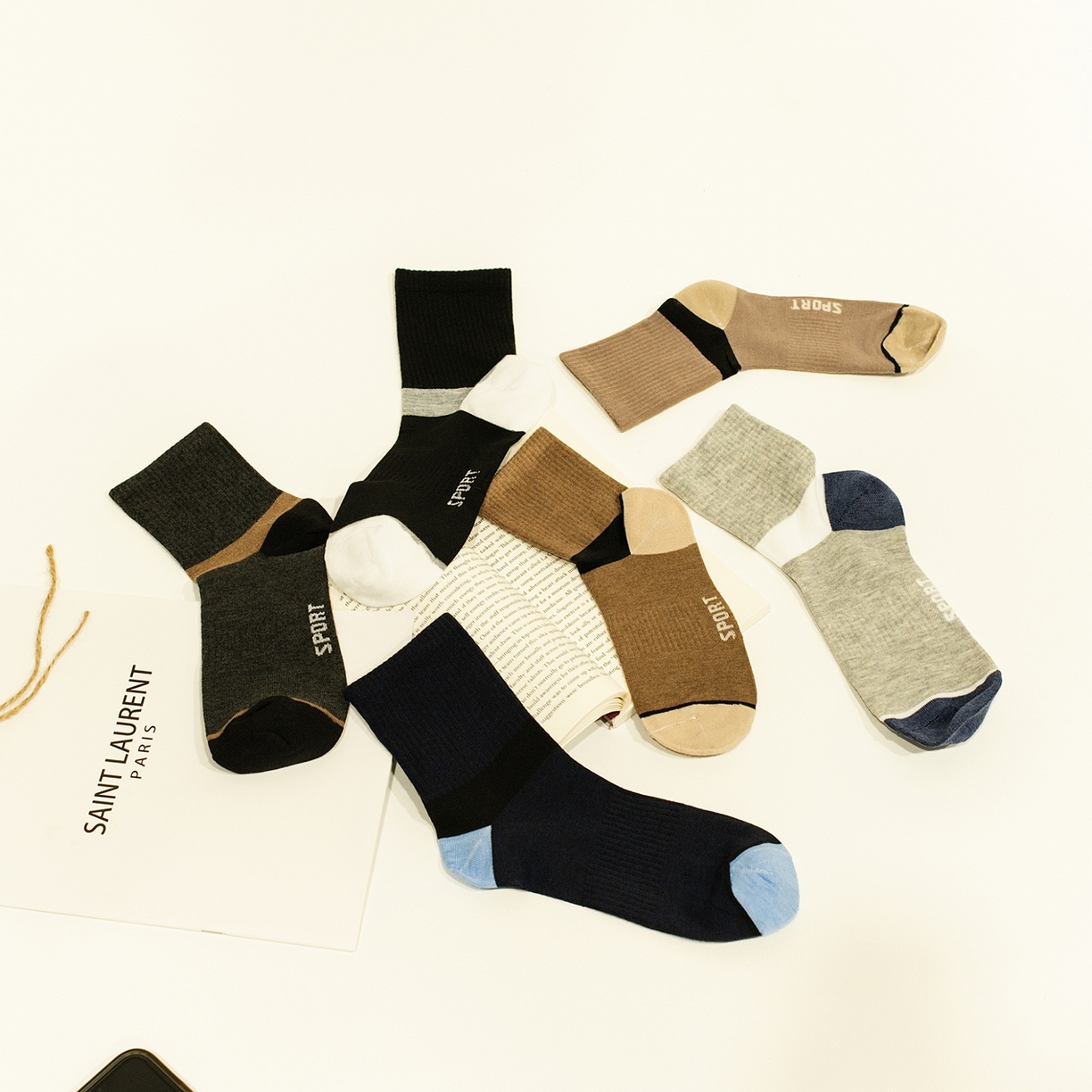 91家纺网 家纺一手货源 找家纺 松色家居 2026新款福利款混纺棉男女袜子 男袜c 均码