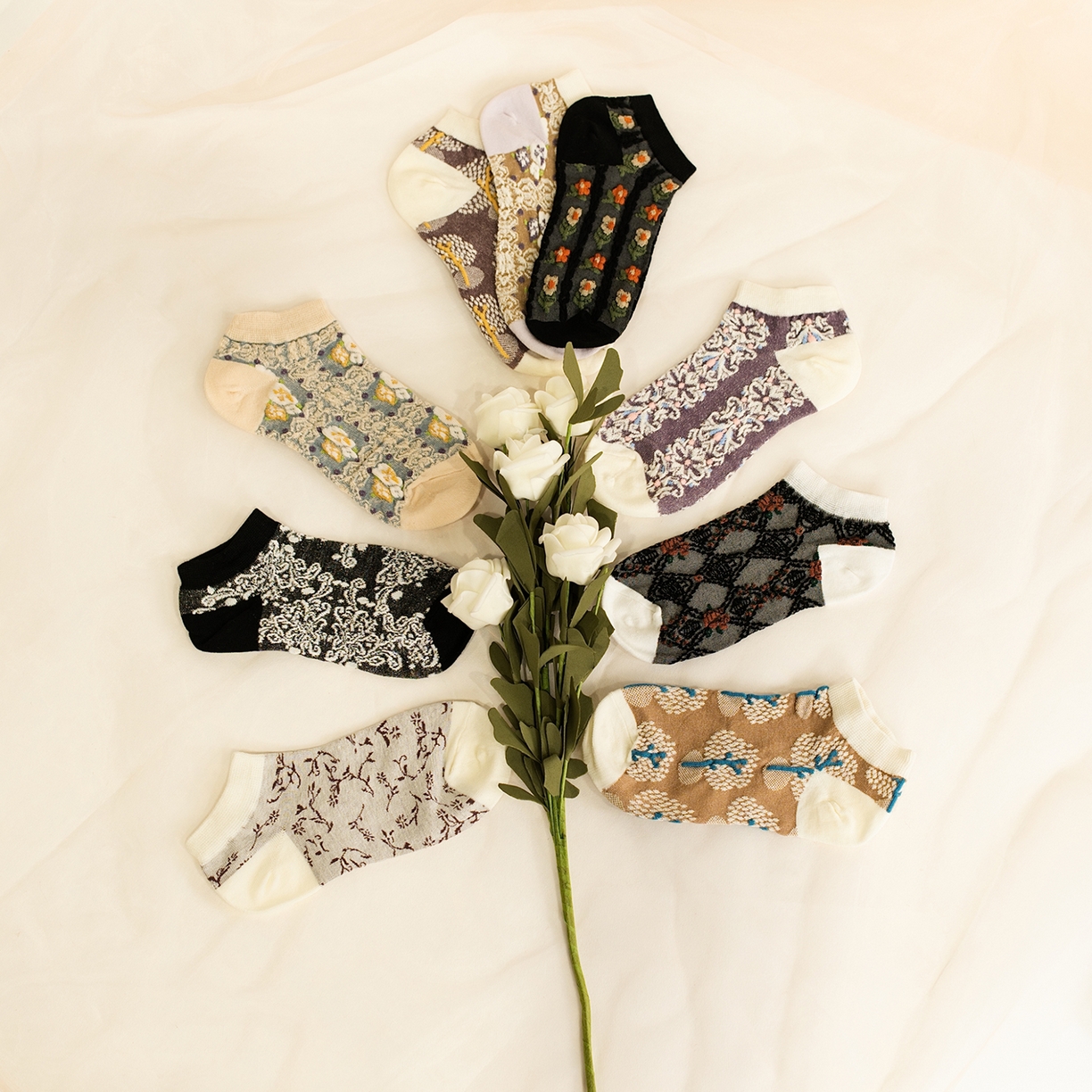 91家纺网 家纺一手货源 找家纺 松色家居 2026新款福利款混纺棉男女袜子 女袜b 均码