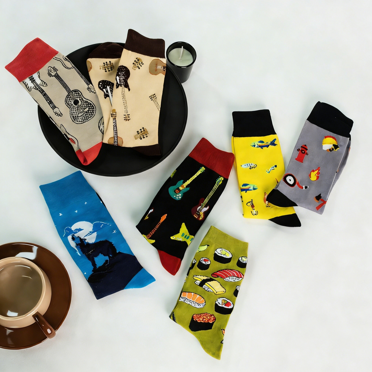 91家纺网 家纺一手货源 找家纺 松色家居 2026新款福利款混纺棉男女袜子 男袜d 均码