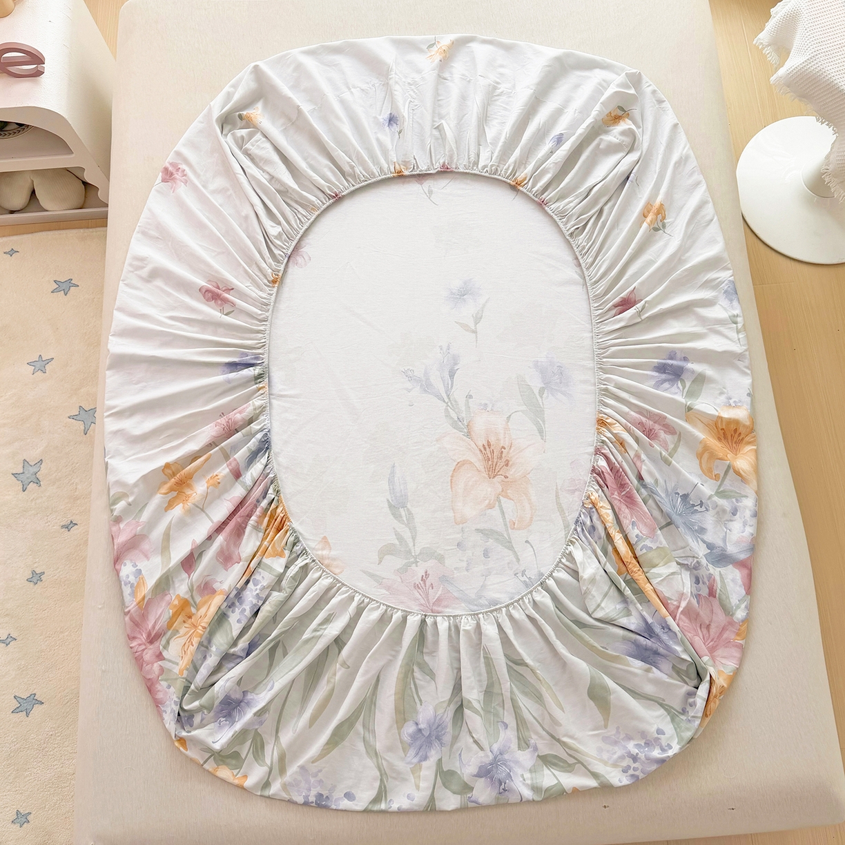 91家纺网 家纺一手货源 找家纺 安逸家纺 2026新款12868全棉纯棉床笠四件套床罩学生纯棉床笠款三件套 桂馥兰香