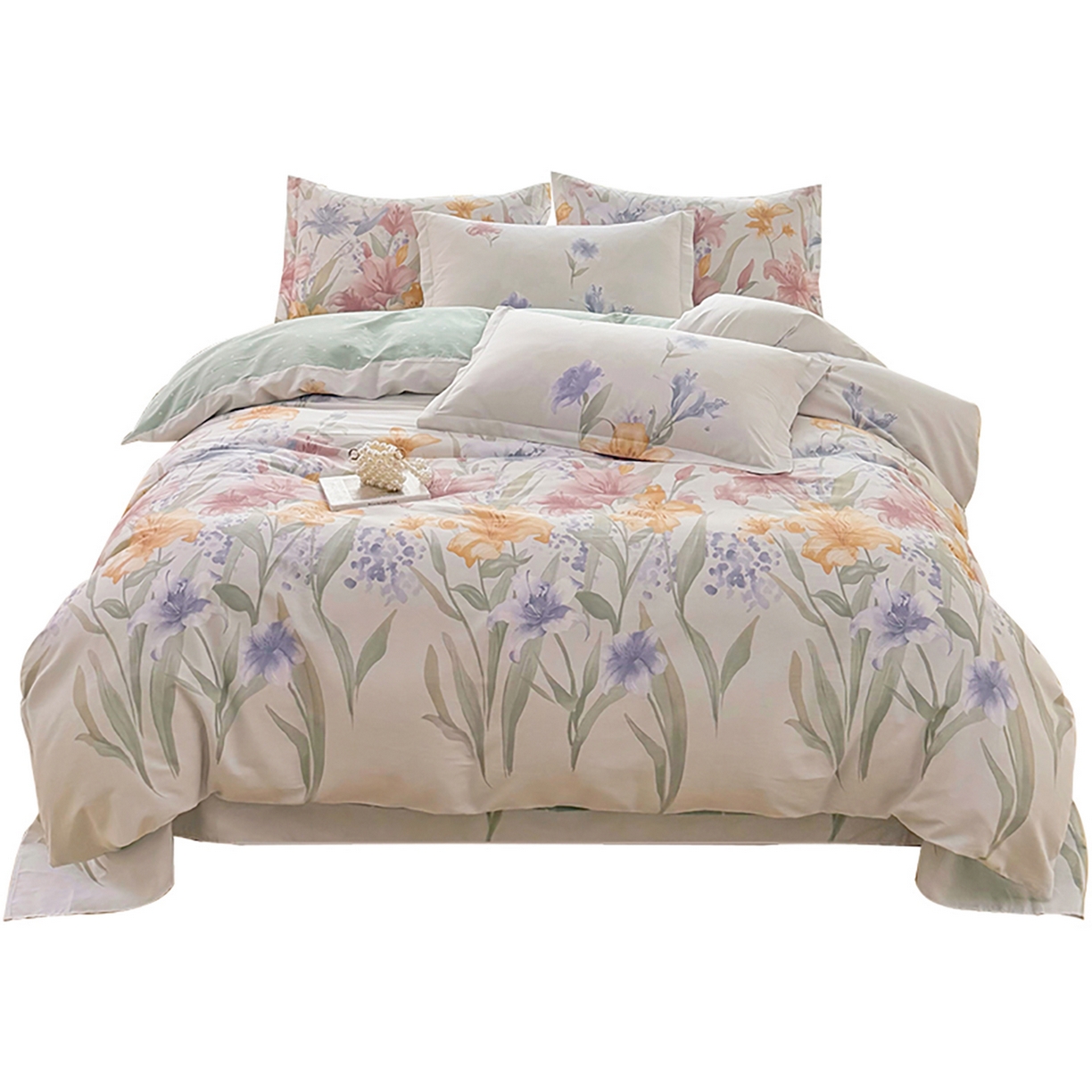 91家纺网 家纺一手货源 找家纺 安逸家纺 2026新款12868全棉纯棉床笠四件套床罩学生纯棉床笠款三件套 桂馥兰香