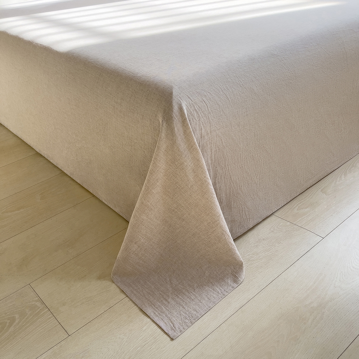 91家纺网 家纺一手货源 找家纺 炫拼家纺 2026新款A类棉麻刺绣卡通贝壳边四件套-布鲁系列 布鲁-小熊