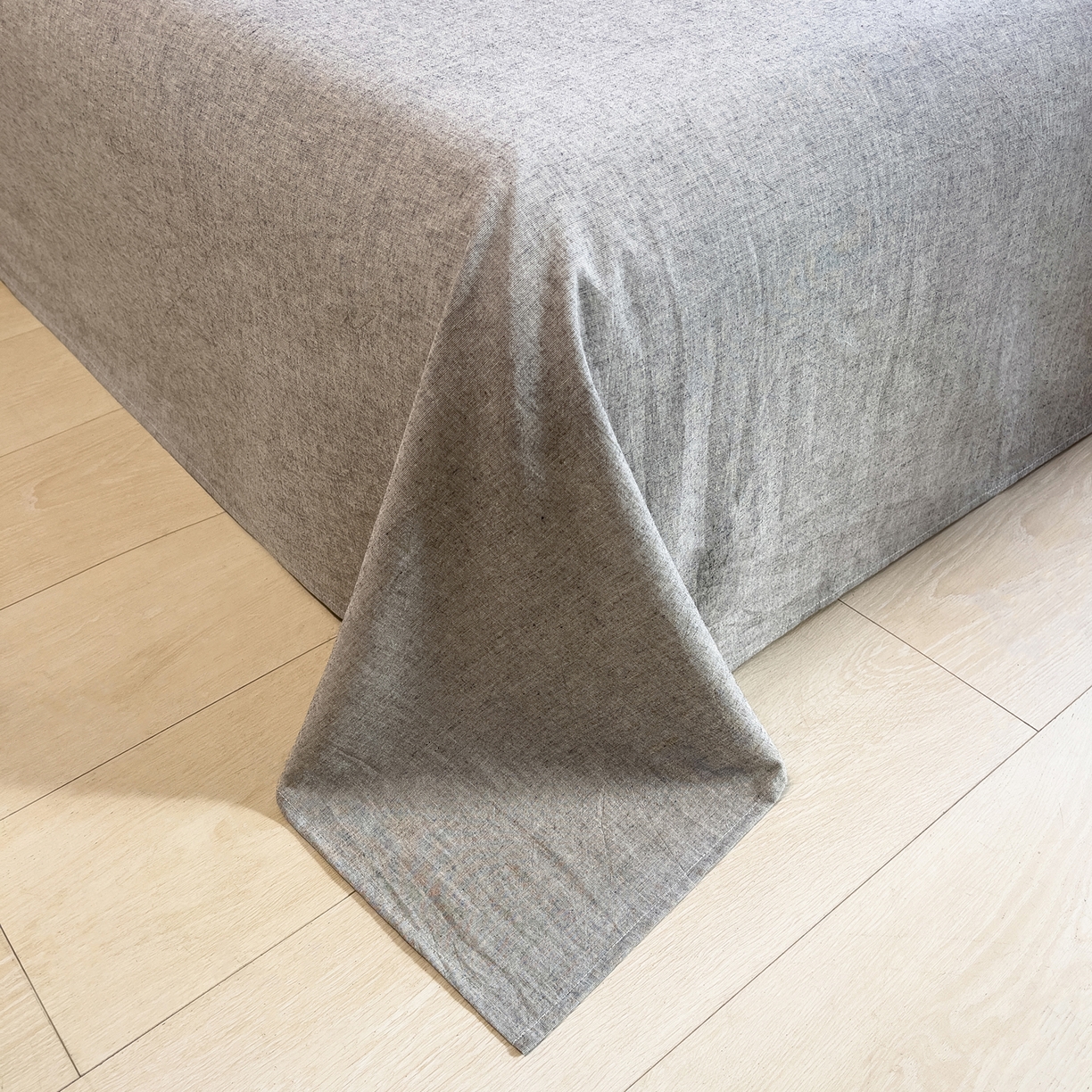 91家纺网 家纺一手货源 找家纺 炫拼家纺 2026新款A类棉麻刺绣卡通贝壳边四件套-布鲁系列 布鲁-小猫