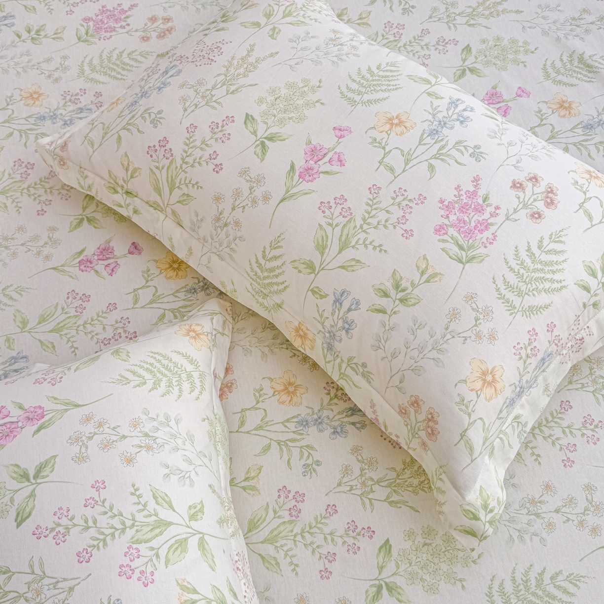 91家纺网 家纺一手货源 找家纺 安逸家纺 2026新款12868全棉纯棉床笠四件套床罩学生纯棉床笠款三件套 花田妙语