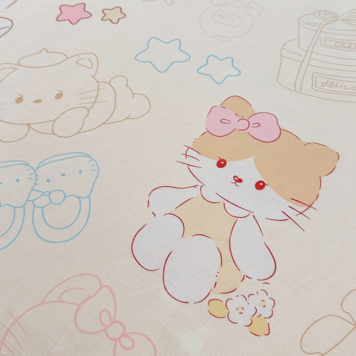 91家纺网 家纺一手货源 找家纺 安逸家纺 2026新款12868全棉纯棉床笠四件套床罩学生纯棉床笠款三件套 凯蒂宝贝