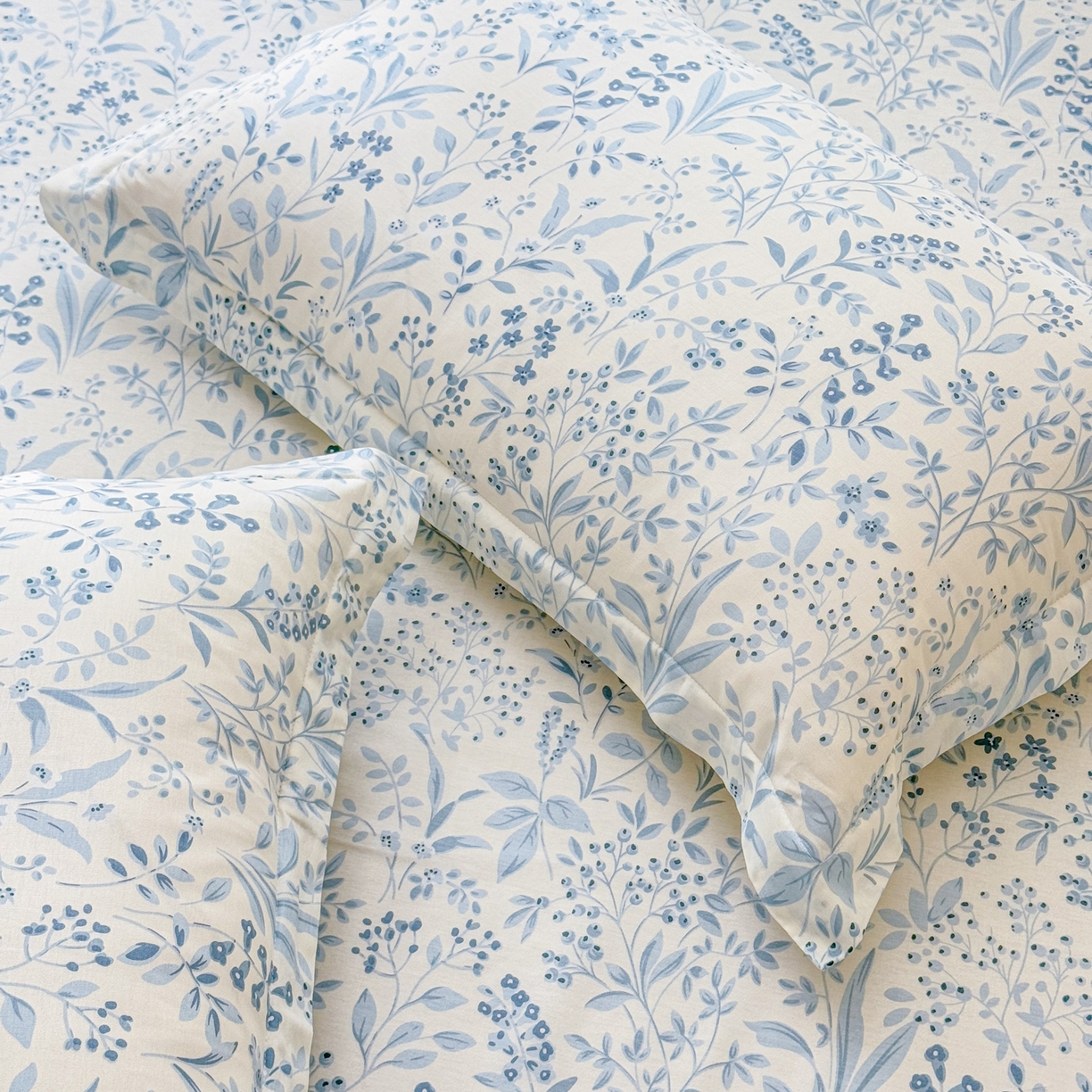 91家纺网 家纺一手货源 找家纺 安逸家纺 2026新款12868全棉纯棉床笠四件套床罩学生纯棉床笠款三件套 蓝沫