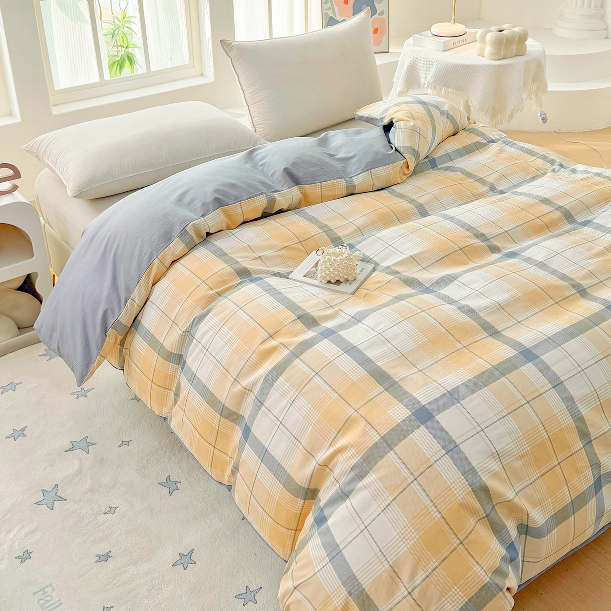 91家纺网 家纺一手货源 找家纺 安逸家纺 2026新款12868全棉纯棉床笠四件套床罩学生纯棉床笠款三件套 罗德里