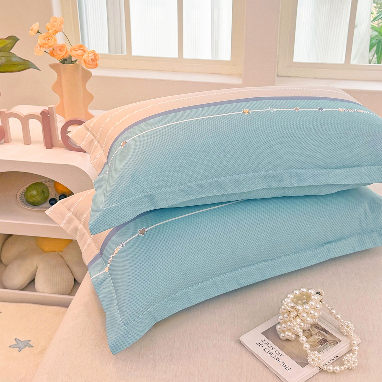 91家纺网 家纺一手货源 找家纺 安逸家纺 2026新款12868全棉纯棉床笠四件套床罩学生纯棉床笠款三件套 米兰印象